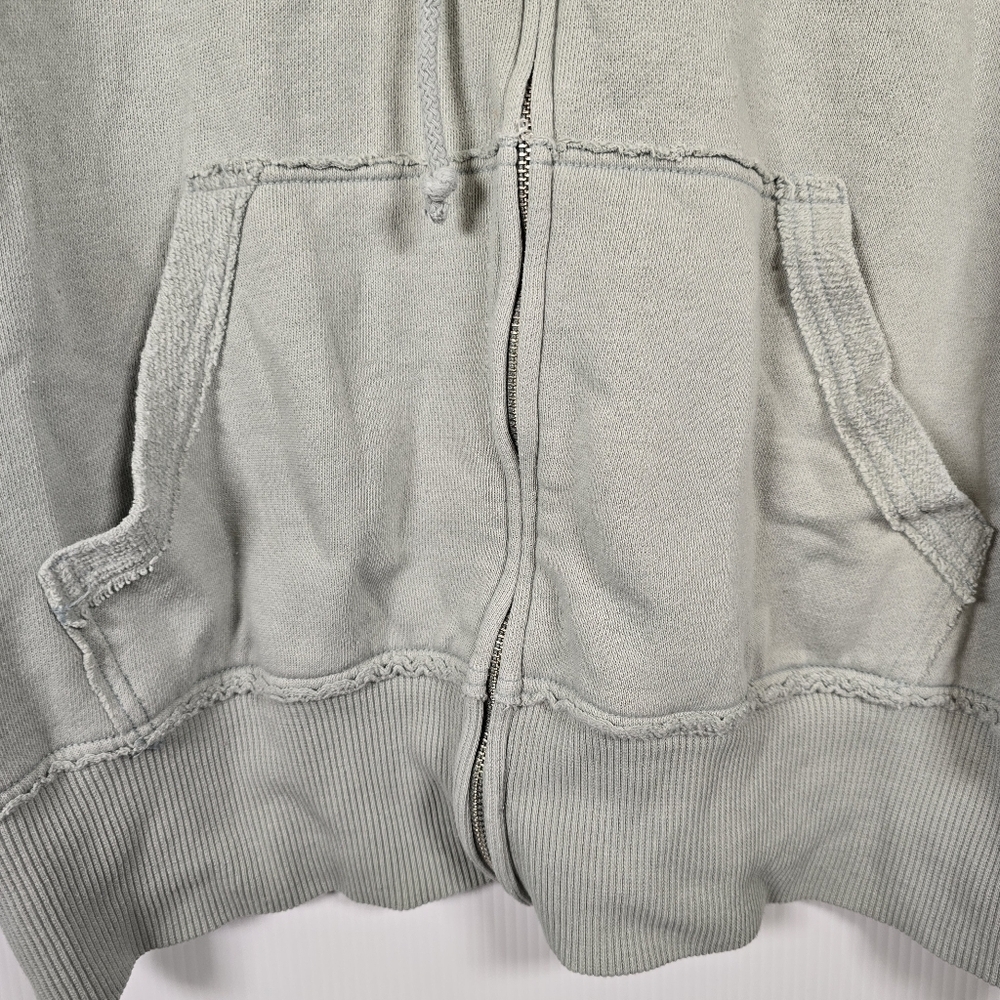 Aerie Womens Oversized Soft SageGreen Full Zip Hooded Sweatshirt Size M Pockets - Picture 7 of 11